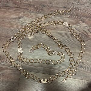 Gold Chain Belt with Rhinestone Accents True Religion